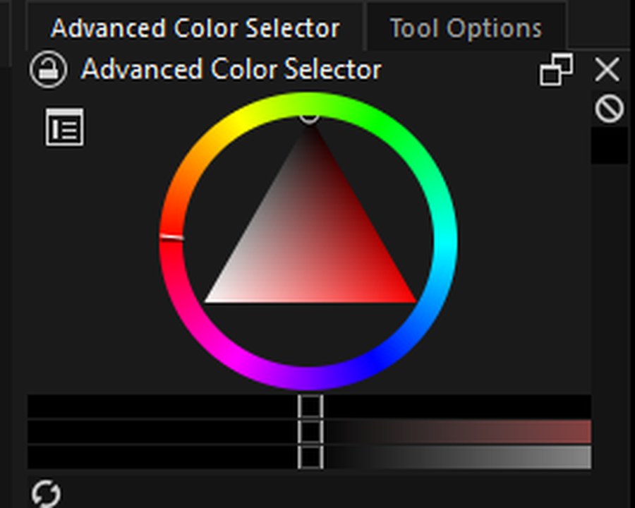 The advanced color selector wheel